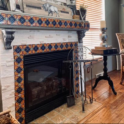 Stoneflex Ecru white peel and stick stone tiles. these are diy tiles no grout or mortar around a fireplace