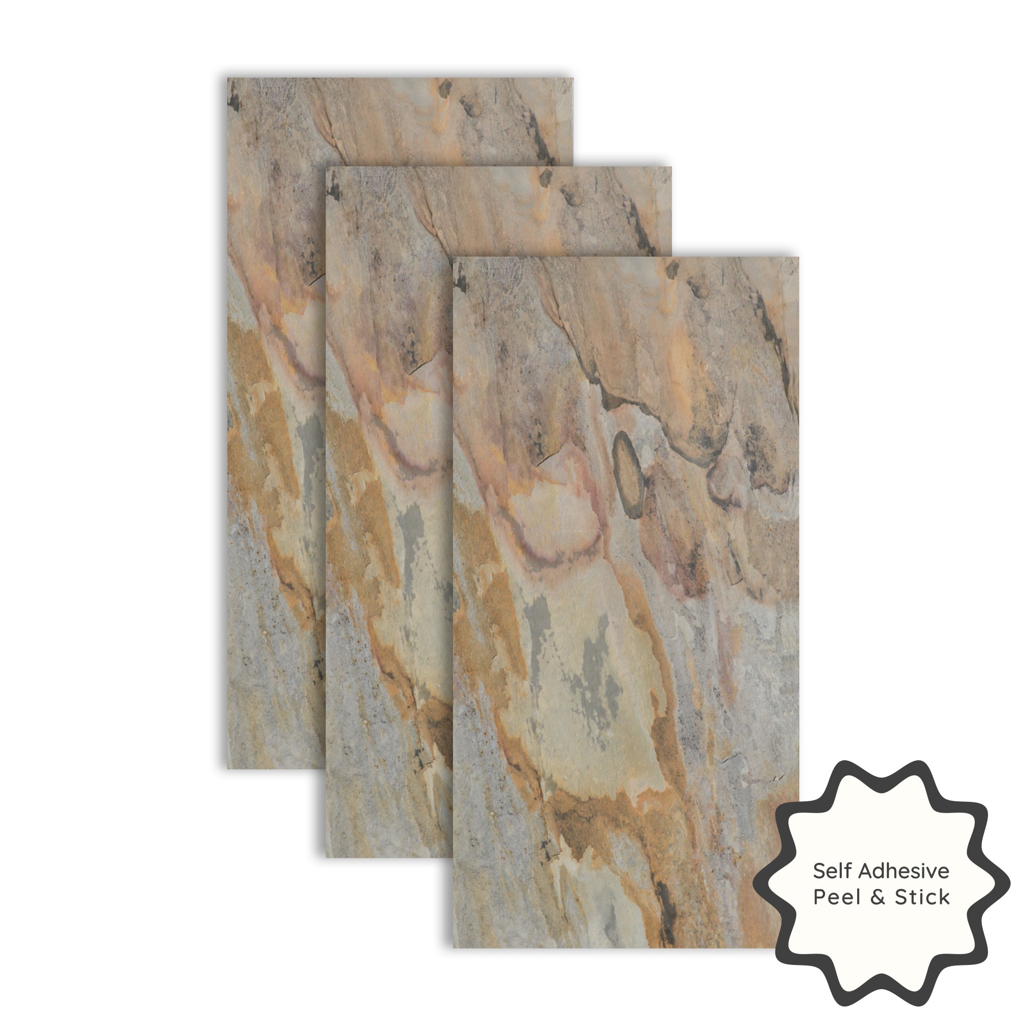 Indian Autumn - Peel & Stick Thin Real Stone Veneer Sheets [Pack